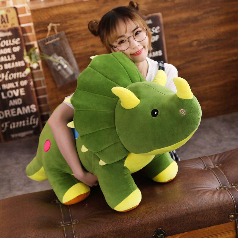 120cm Giant Plush Soft Triceratops Stegosaurus Plush Toy Dinosaur Doll Stuffed Toy Kids Dinosaurs Toy Birthday Gifts