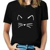 Unisex Cute Cat Kitten T Shirt Meow Silhouette Design Tee Gift For Unisex Unisex