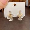 Stylish Irregular Three-Layer C-Shaped Earrings: European & American Metal Fashion Studs with a Luxurious High-End Appeal