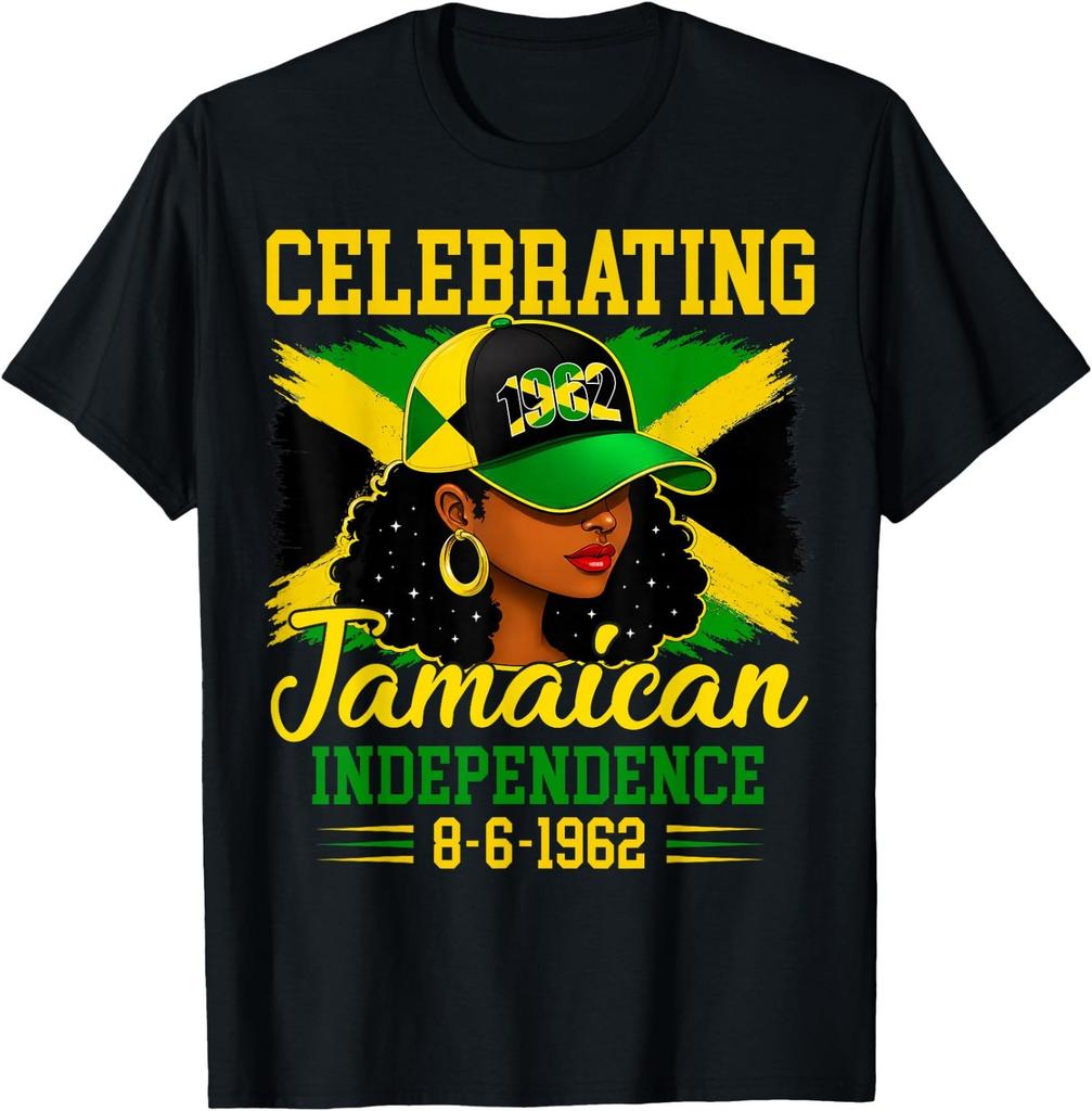 elebrating Jamaica Independence Day Proud Jamaican Women T-Shirt
