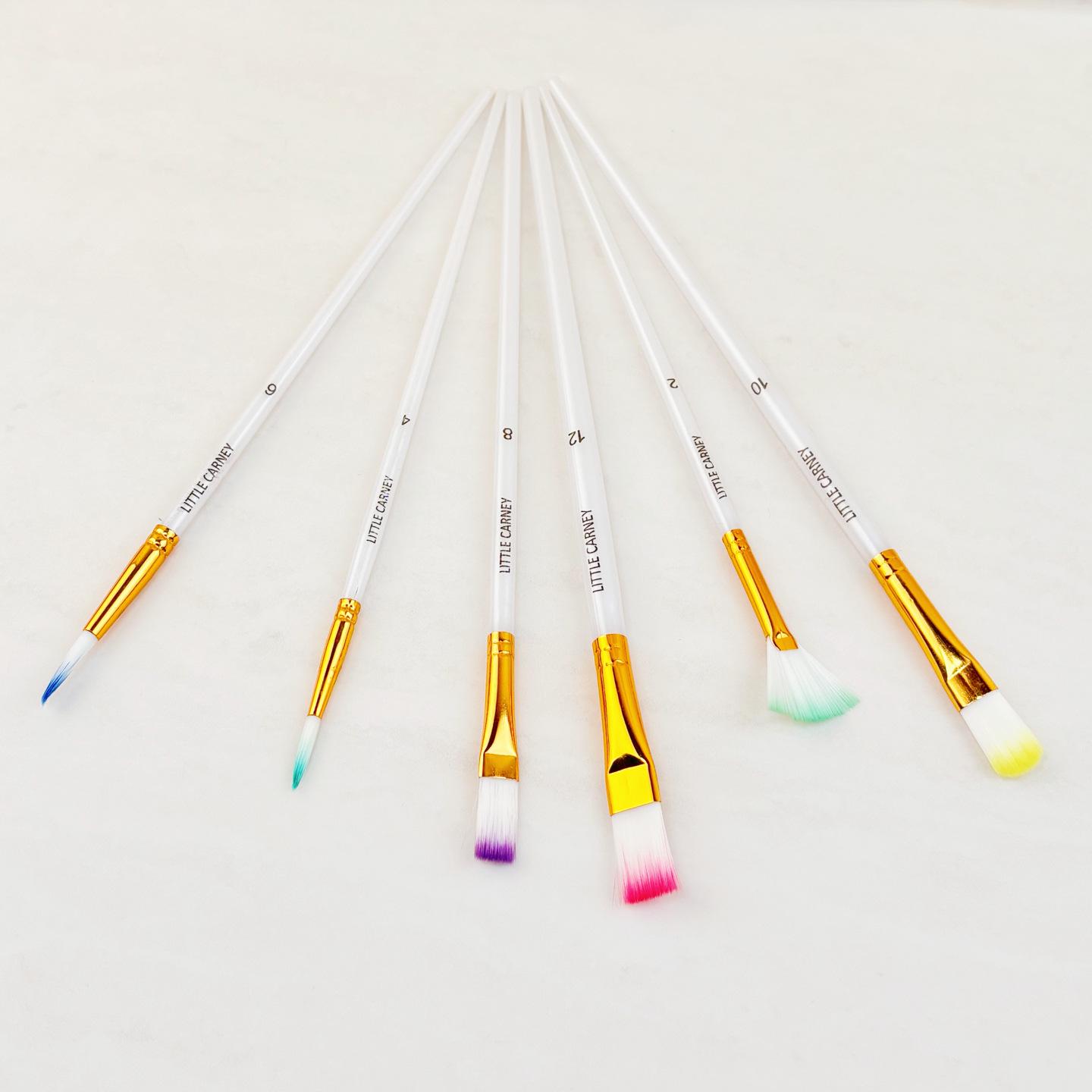 Little Carney Art Student Brush Set: Watercolor, Oil, Flat, & Nylon Brushes for Children 4350 (Brush Set)