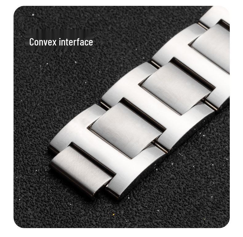Stainless Steel Replacement Strap for Cartier Ballon Bleu - Men's & Women's Convex Mouth Watch Bracelet