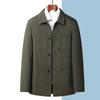 Men's Spring & Autumn Pure Cotton Lapel Jacket: Casual, Loose Fit for Middle-aged & Elderly