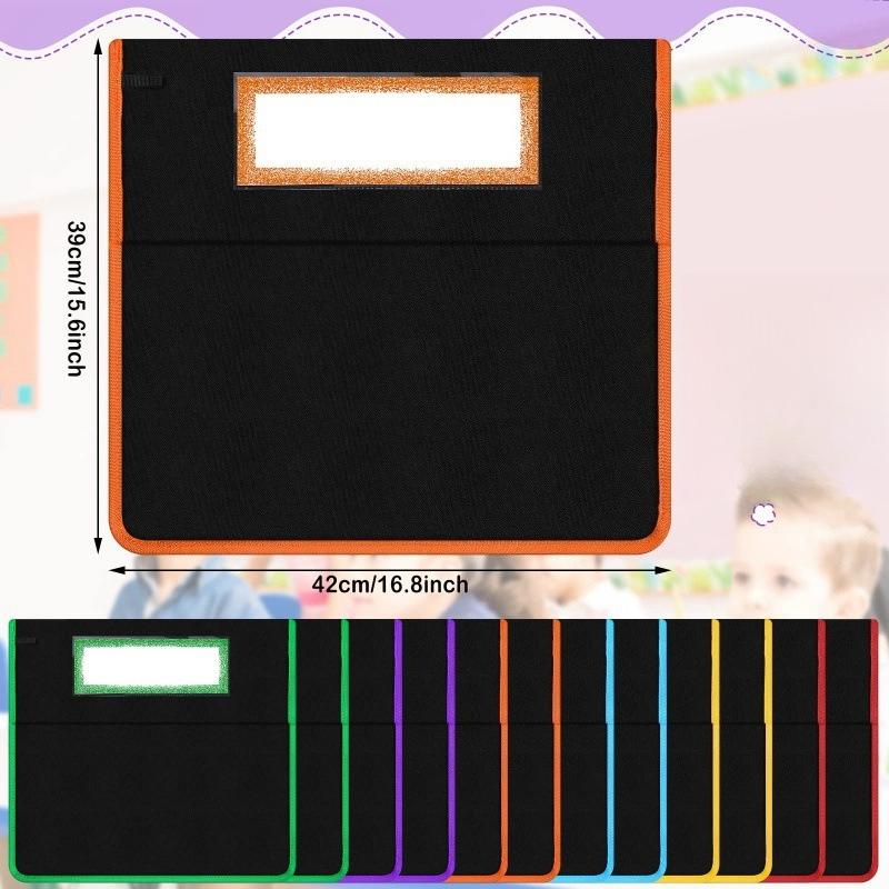 Chair Back Storage Bag Seat Back Organizer Multi-Pocket Classroom Chair Pockets for Students School Supplies