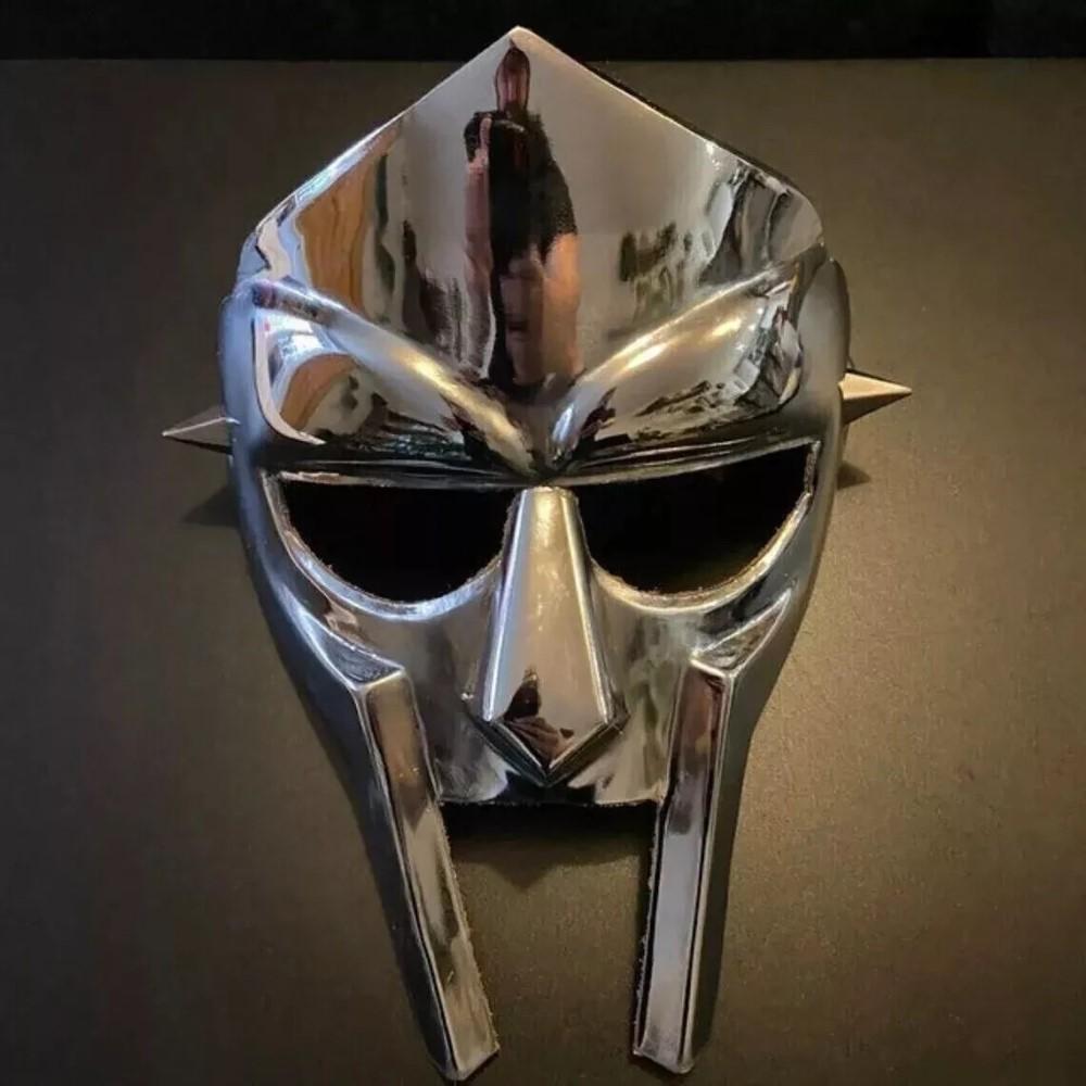 MF Doom Mask Gladiator Mad-villain Steel Face Armor Medieval Helmet