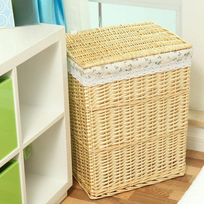 Rattan Woven Storage Basket for Laundry, Toys, or Hot Pot Restaurant Use