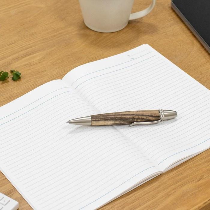 [Luminio] luminio Wooden Pencil, Wood Barrel, Ballpoint Pen, Jetstream, Thick Barrel, Premium Wood, Made in Japan, Handcrafted, 0.5mm.