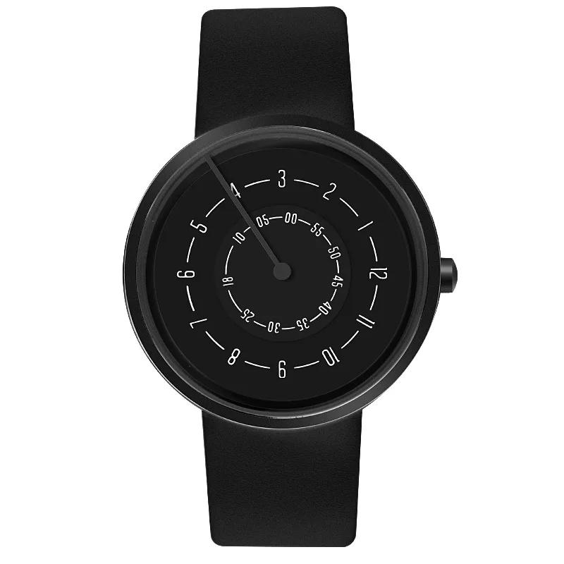 Creative Watches Fashion Simple Men Watches Paidu Leather Band Quartz Wristwatches Clock чёрный