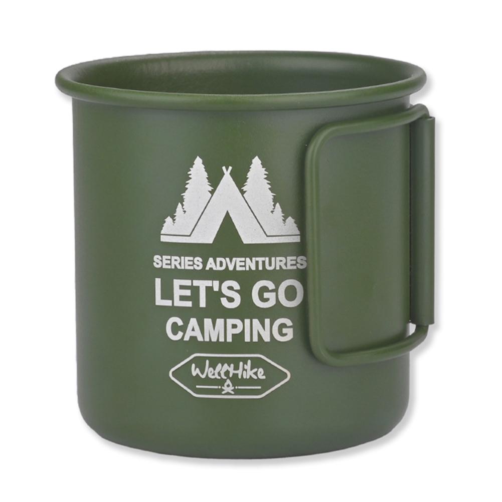 300ML Camping Mug Aluminium Alloy Picnic Utensils Foldable Handle Travel Coffee Cup Ultra-Light Outdoor Kitchen Equipment