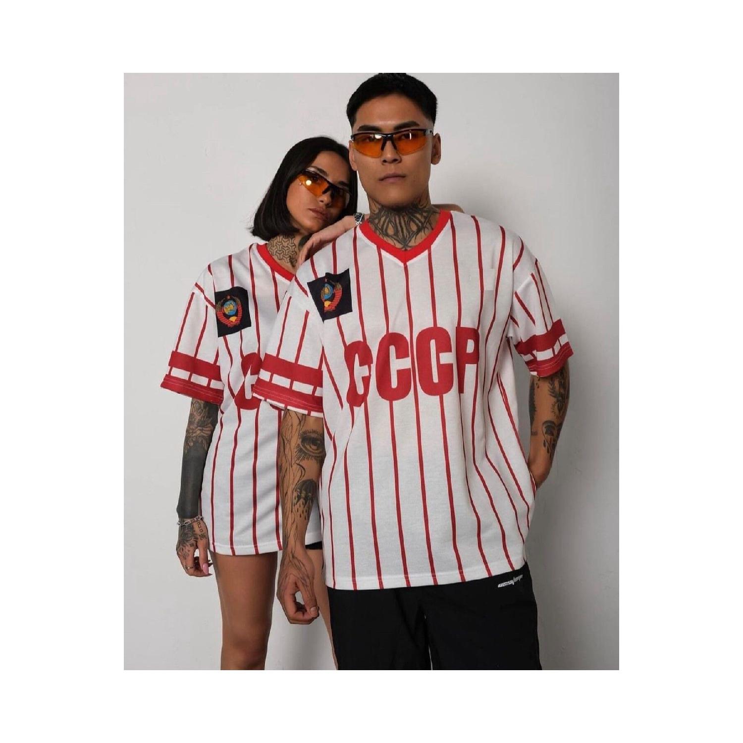 

01 Cio Baba Cccp Джерси Советского Союза S белый