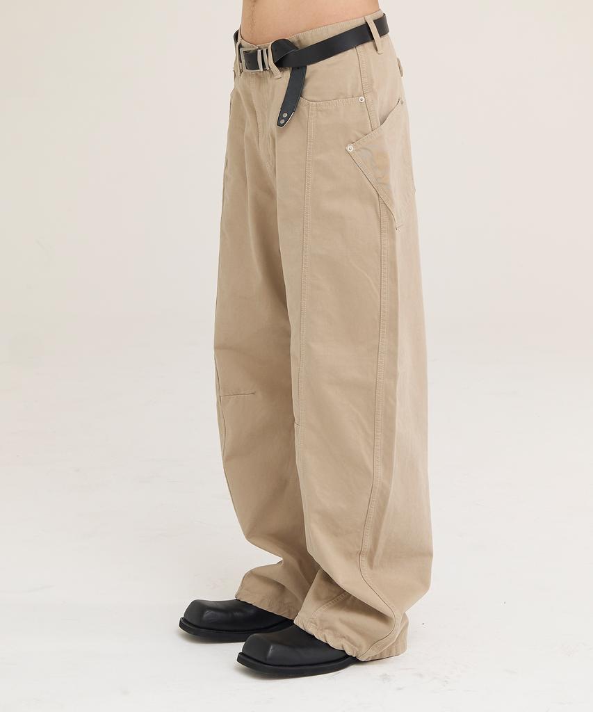 Akesi Denzel Summit Curved Cotton Pants_Beige