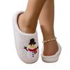 Fashion Christmas Women Slippers Cute Gingerbread Winter Warm Slides Couple Houseshoes Men Bedroom Flat Soft Sole Home Shoes for Gift