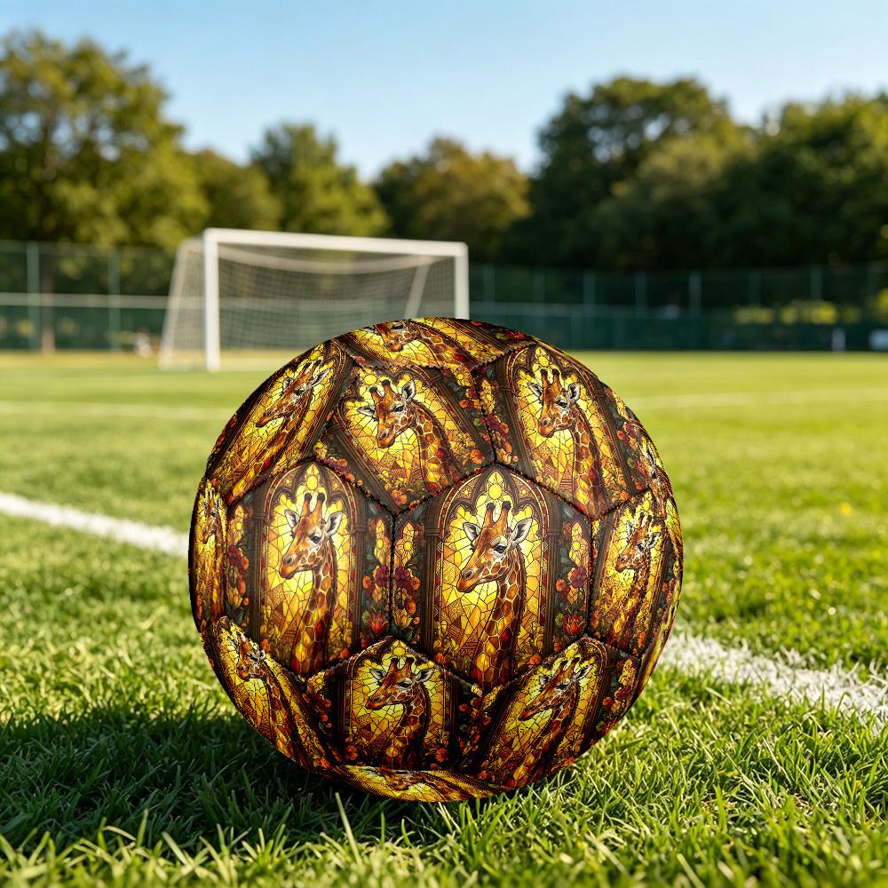 1pc Giraffe Glass Durable Size 5 Soccer Ball Professional Match Training Football Indoor &Outdoor Sports Ball p60178