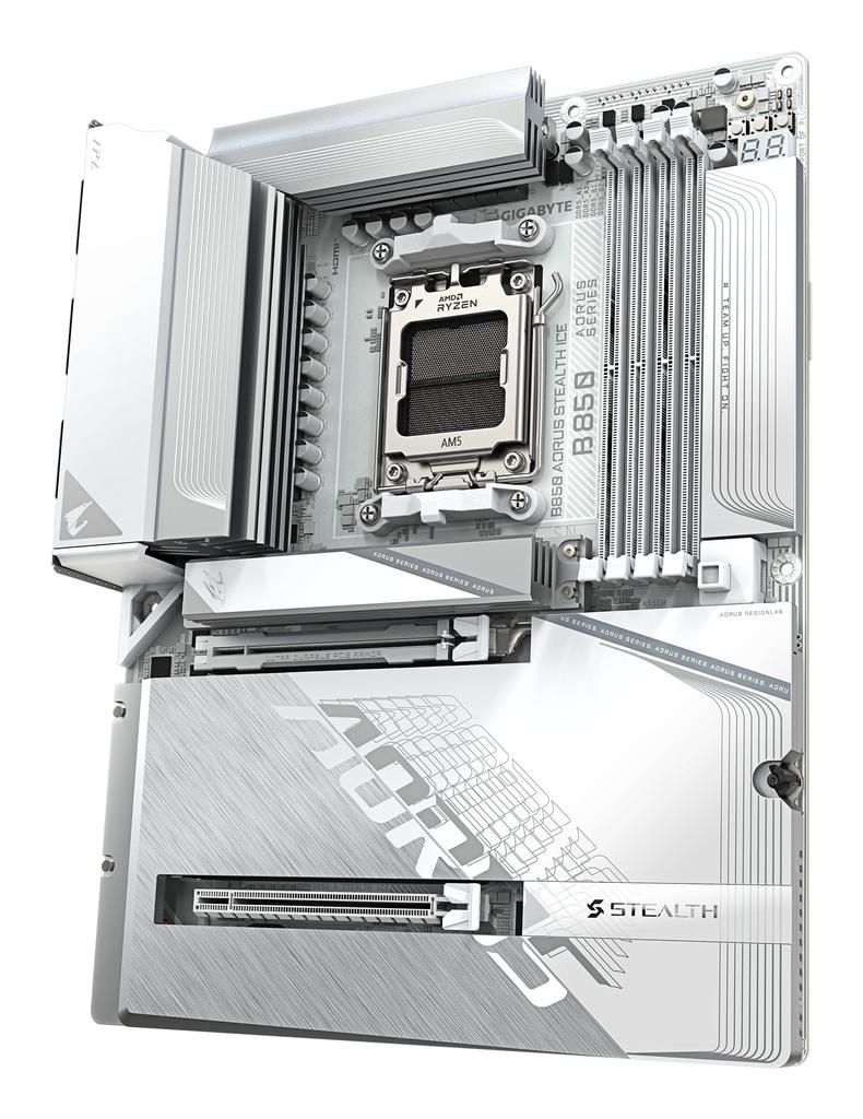 GIGABYTE B850 AORUS STEALTH ICE ATX White A STEALTH ICE Motherboard, (B850 MB6787)