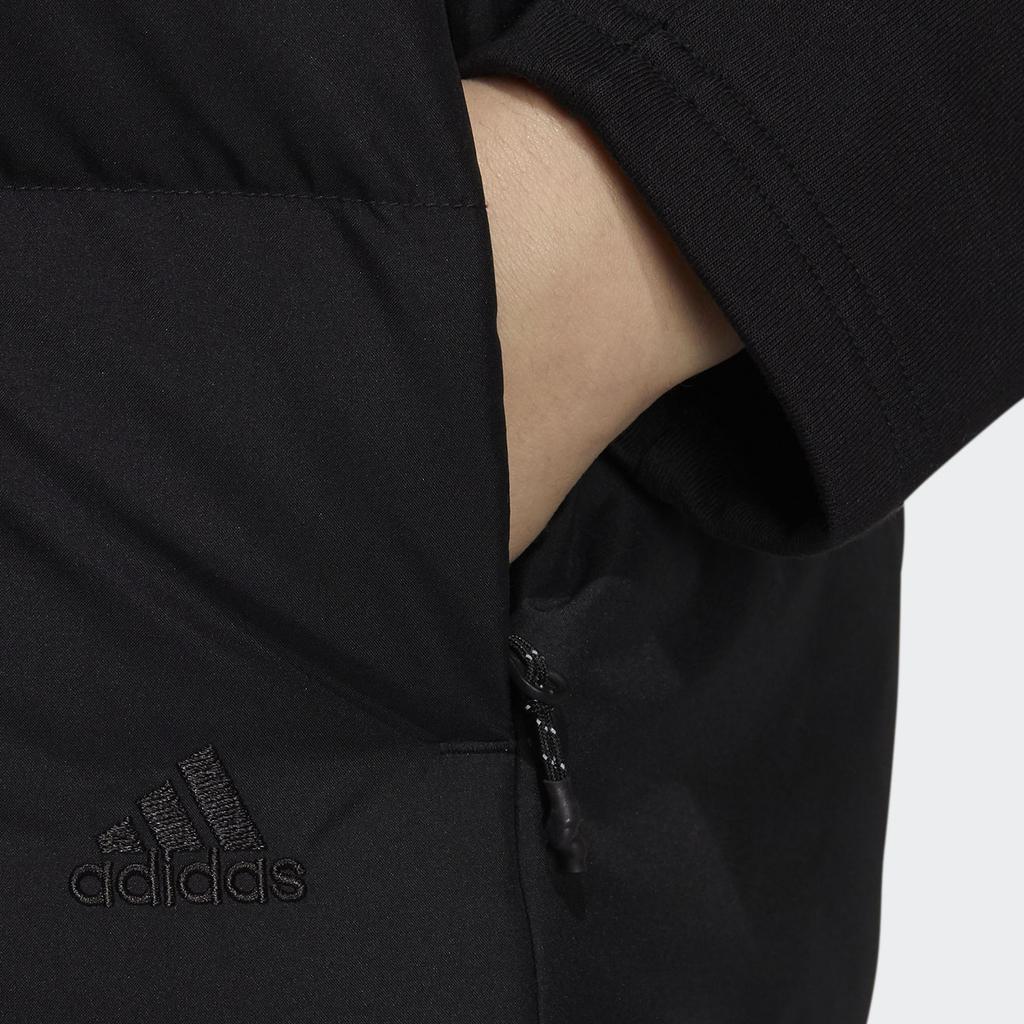 Adidas FW22 Solid Casual Down Vest Women Outerwear Black H23077