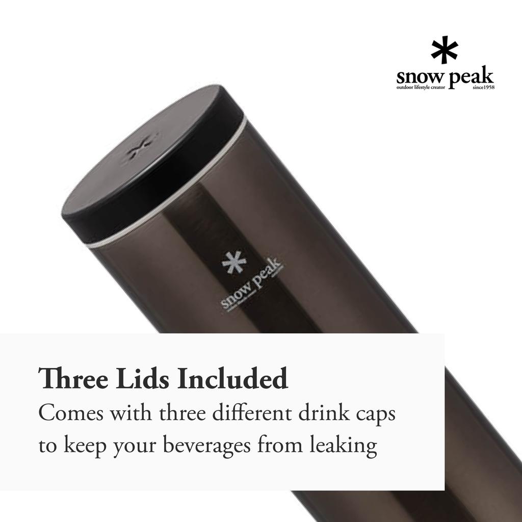 Snow Peak System Bottle 500 Dark Silver TW-071R-DS