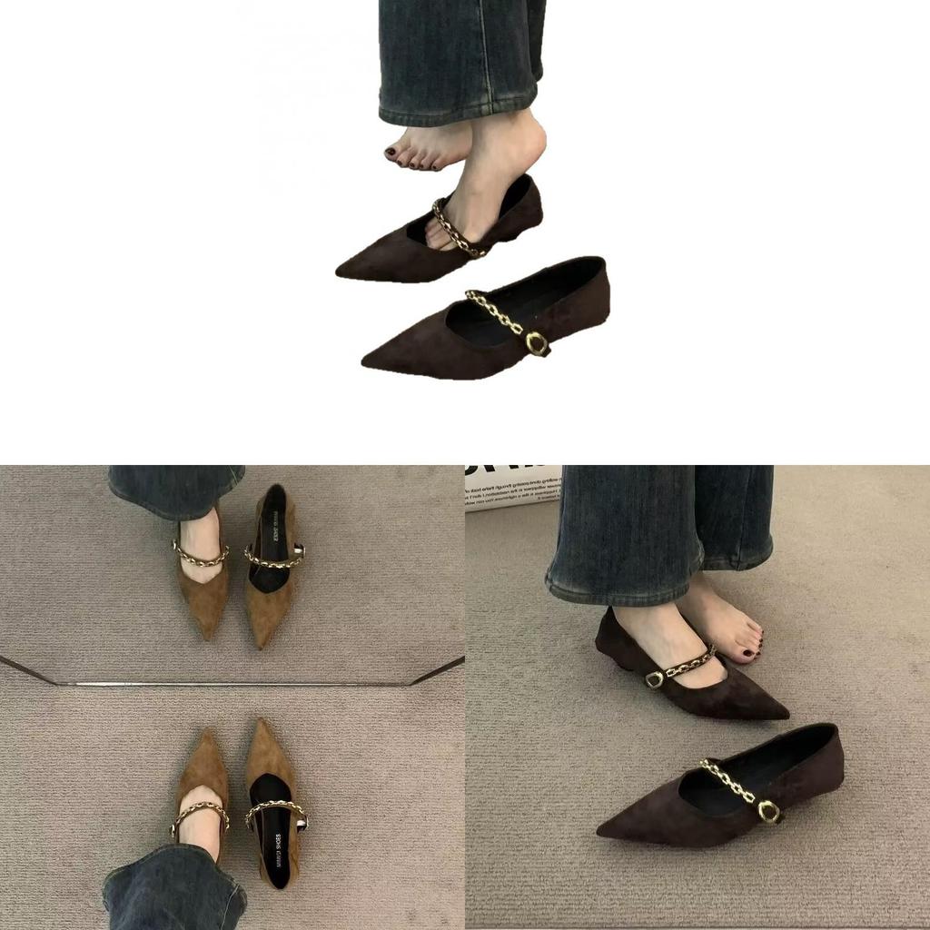High Heel Shoes For Women Elegant Suede Pointed Toe Slipon Formal Office Wear