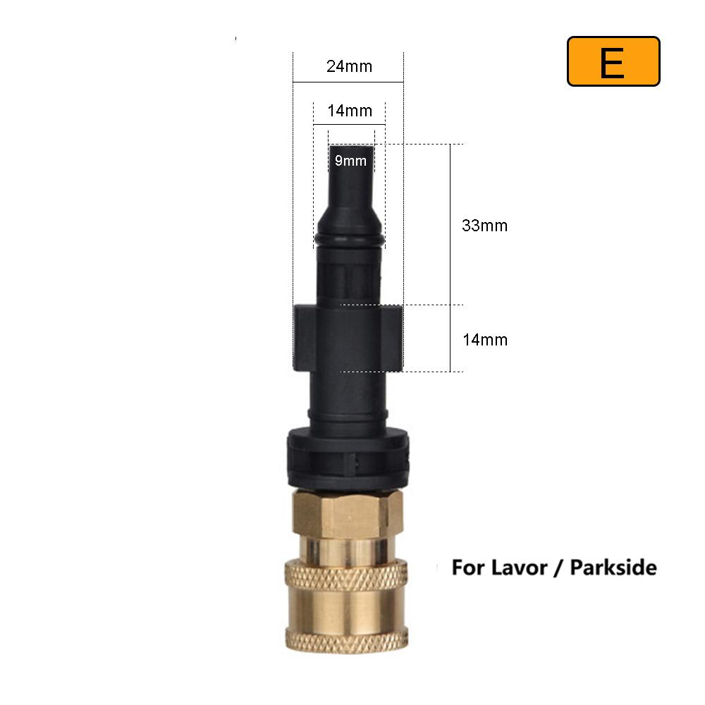 Pressure Washer Adaptor 1/4"Quick Release Connect to Water Gun for Karcher LAVOR Bosch Parkside Car Washing
