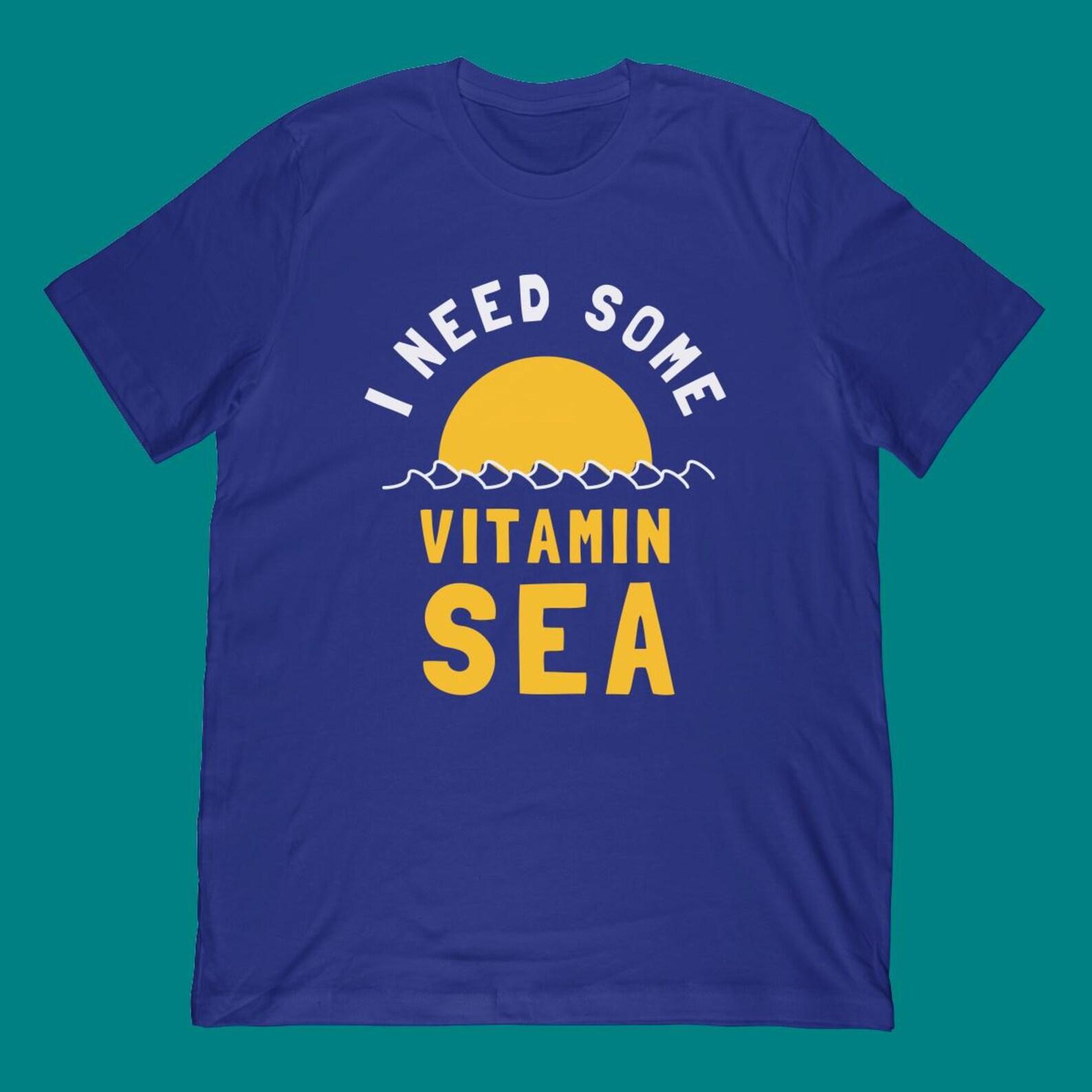 Vitamin Sea T-Shirt | Summer Beach Vacation Shirt 2XL
