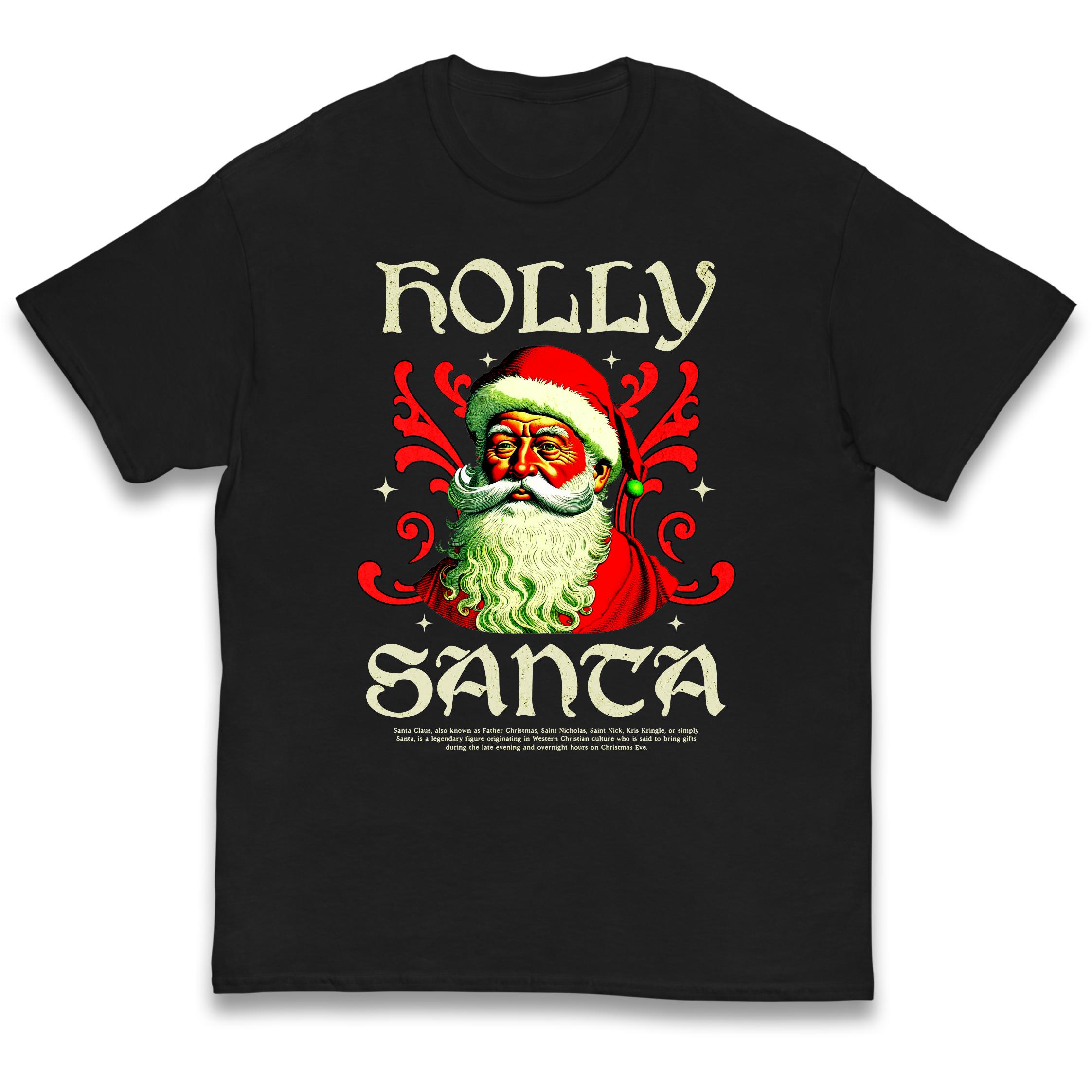 Holly Santa Christmas Kids T-Shirt 160