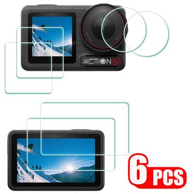 6PCS [2+2+2] HD Front&Back Screen Protector Film for DJI Osmo Action 5 Pro/ Action 4 Camera Lens Glass Protective Film Action4 Action5 Pro Accessories
