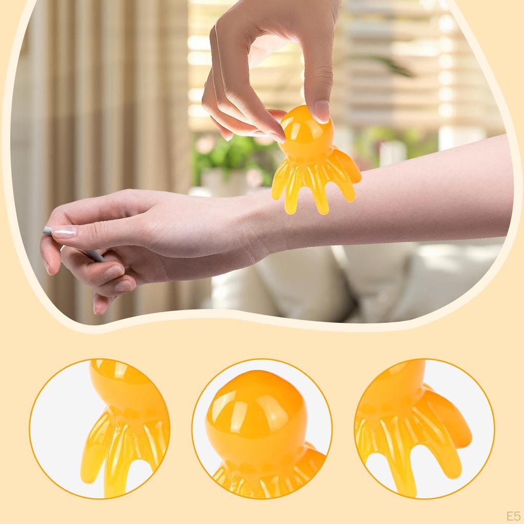 Massage Comb Head Scalp Compact with Handle Portable Meridians Tool Point for Grooming