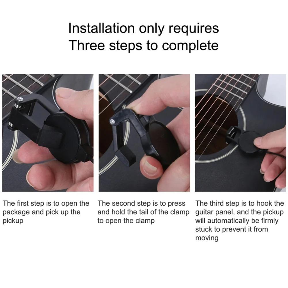 Audio Jack Clip On Pickup for Acoustic Guitar Mandolin Bouzouki Violin Banjo Ukulele Lute