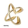 Lines Crossed Geometric Ring for Stylish Women Adjustable Size Open Finger Ring Unique Accessories Date Night Accessory