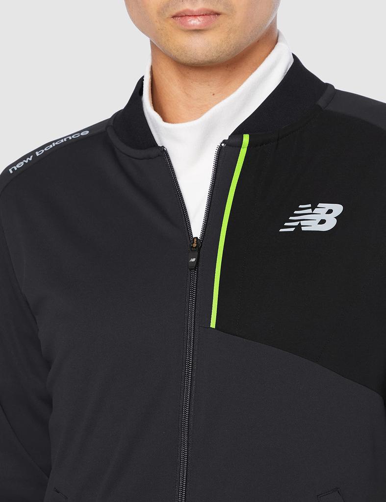 New Balance Golf Men's Zip-Up Blouson Jacket, UV Protection Stretch (012-2162001) Black Size 6 (LL)