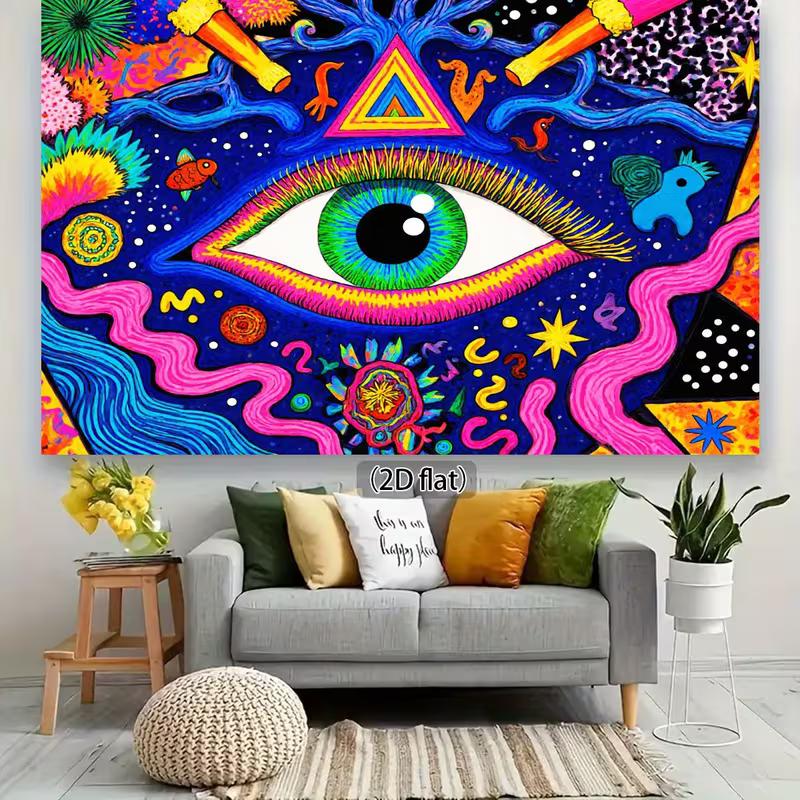 2D Bohemian Third Eye Tapestry Abstract Psychedelic Art Wall Decor 47.2x31.5inch/120*80cm