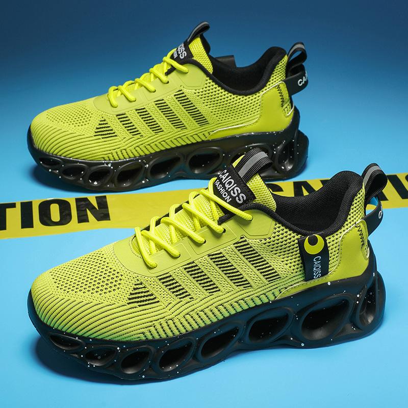 

Новая сетчатая дышащая повседневная мужская обувь большого размера спортивная обувь большого размера легкая обувь для бега 45 зелёный