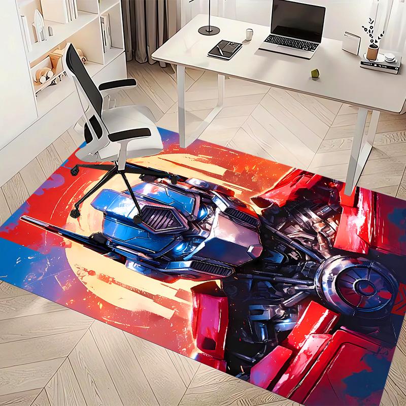 Bumblebee and Optimus Prime1 Printed Absorbent Washable Carpet, Non-Slip Bathroom Mats, Kitchen Rugs, Yoga Mat,Living Room Entrance, Camping Picnic Ru