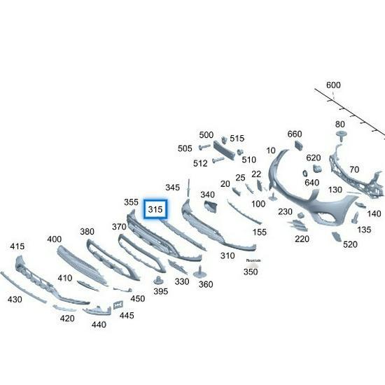Mercedes-Benz W253 GLC300 Front Bumper Support