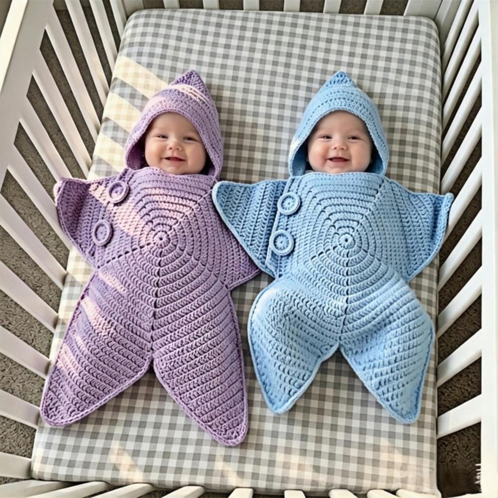 Print Sleep Sack and Romper Set for Infant Boys and Girls