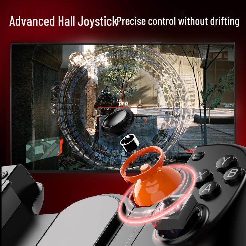 D8+ Extendable Bluetooth Dual-Mode Game Controller with Hall Effect Triggers & Macro Back Buttons for Switch, Android & iOS