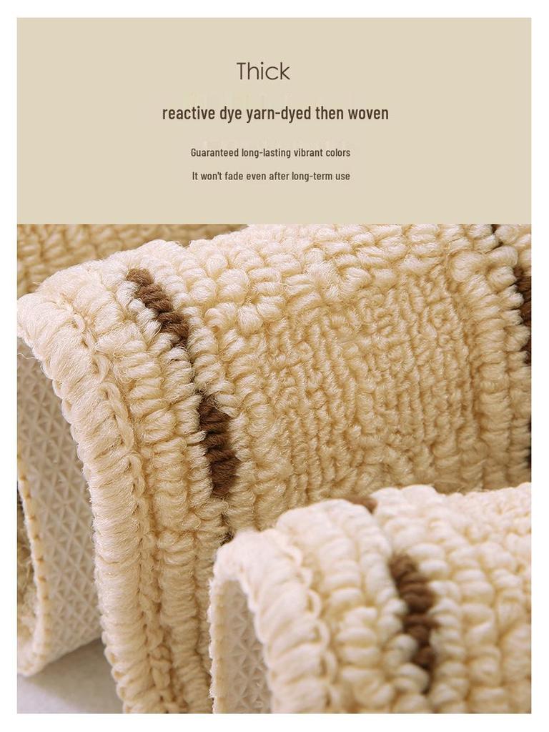 Tapis épais antidérapant en polypropylène pour table de chevet de chambre nordique moderne