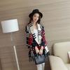 New Shawl Korean Trendy Sweater Women Spring Autumn Winter Knitted Bat Shaped Shirt Cloak Jacket Plaid Cardigan
