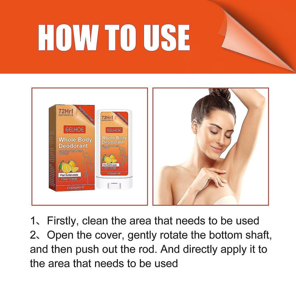 Eelhoe Body Care Stick Summer Refreshing Antiperspirant Deodorant Deodorizes Underarm Sweat And Foot Odor SX