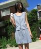 Ronron Scallop Trim Knit Mini Skirt Soft Blue