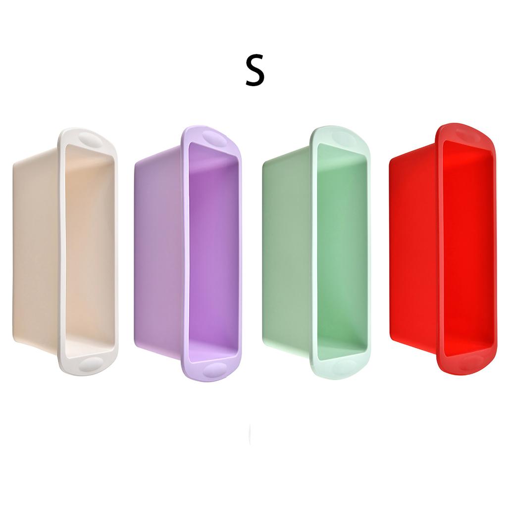 4pcs Silicone Baking Cake Mold Easy To Demold Rectangular Toast Mold Silicone Baking Tray for Household Oven Kitchen Baking Tool