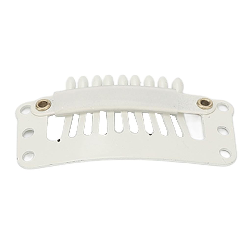 9 Teeth Hair Extension Clips Multipurpose 100pcs 32mm DIY Wig Clips for Hair Extensions White 32mm Snap Clips for Hair Extension