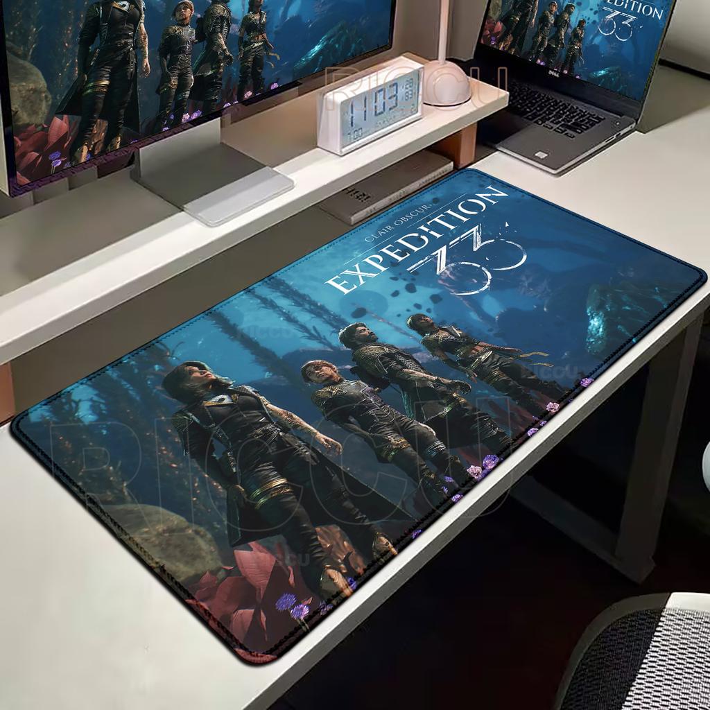 Clair Obscur Expedition 33 Podkładka pod mysz Klawiatura Mata na mysz Duża Podkładka pod mysz dla graczy Akcesoria do gier Szafka PC XXL Maty na biurko 90x40CM