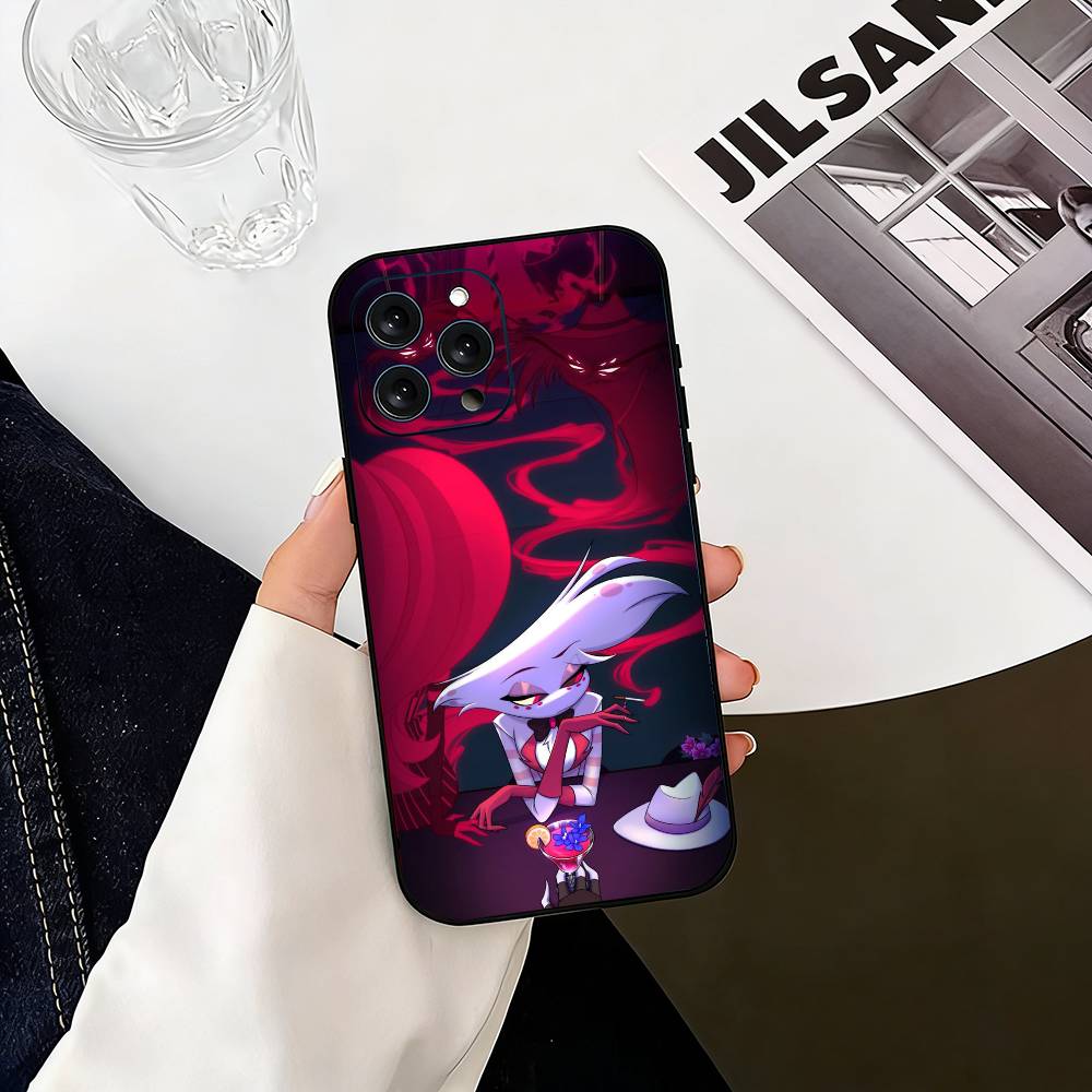 

H-hazbin hotel ангел пыль Чехол для телефона Силиконовый Мягкий Для IPhone 17 16 15 14 13 12 11 X XR Plus Pro Max Plus iPhone13