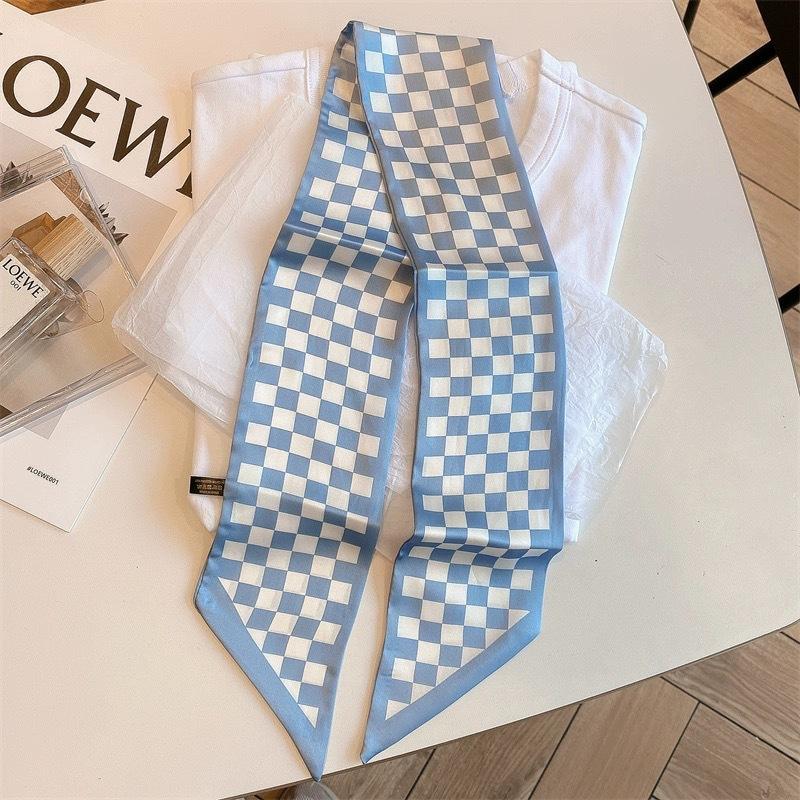 Fashion Print Hair Ribbon Scarf Women Neck Tie Bag Scarfs Satin Silk Skinny Headscarves Ladies Foulard Floral Bands 2026 New