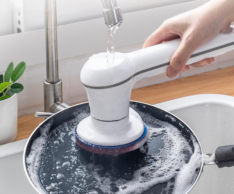 Elektrische Reinigungsbürste, wasserdicht, für den Haushalt, multifunktional, für die Küche, leistungsstark, kabellos, Handgerät für Badezimmer, Fliesen,