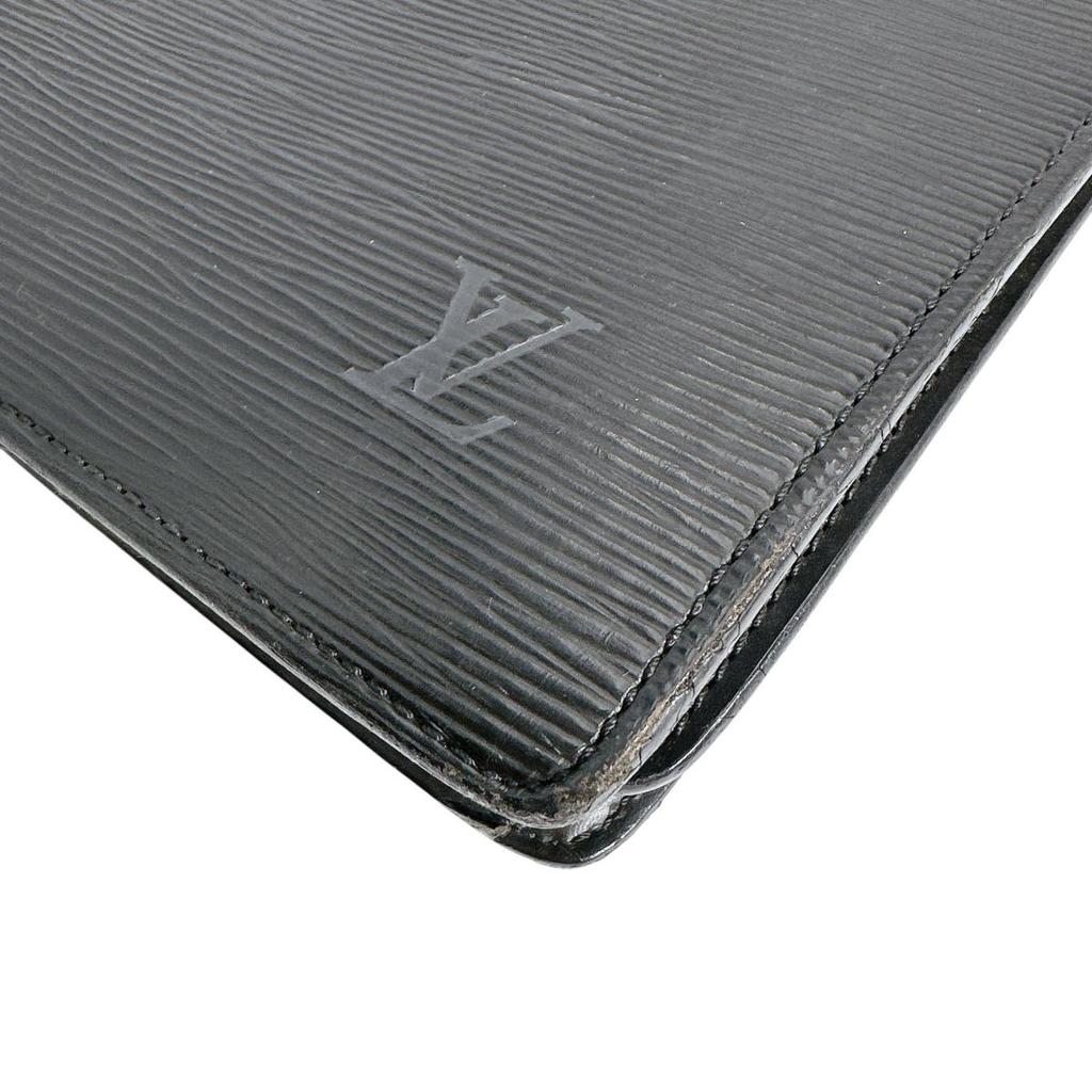 Louis Vuitton Epi Serviette Ambassador Business Bag Epi Leather Black M54412 Used