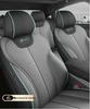 All-Season BYD Qin L Seat Covers: Breathable Linen with Perforated Leather, Fully Enclosed and Ventilated