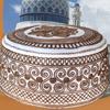 Men Hat Vintage Ethnic Flat Top Round Embroidery Head Decoration Firm Stitching Turkish Jewish Holiday Wear Cap Headwear