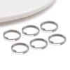 Stainless Steel Double Loop Keyring Pendant Charm for DIY Jewelry