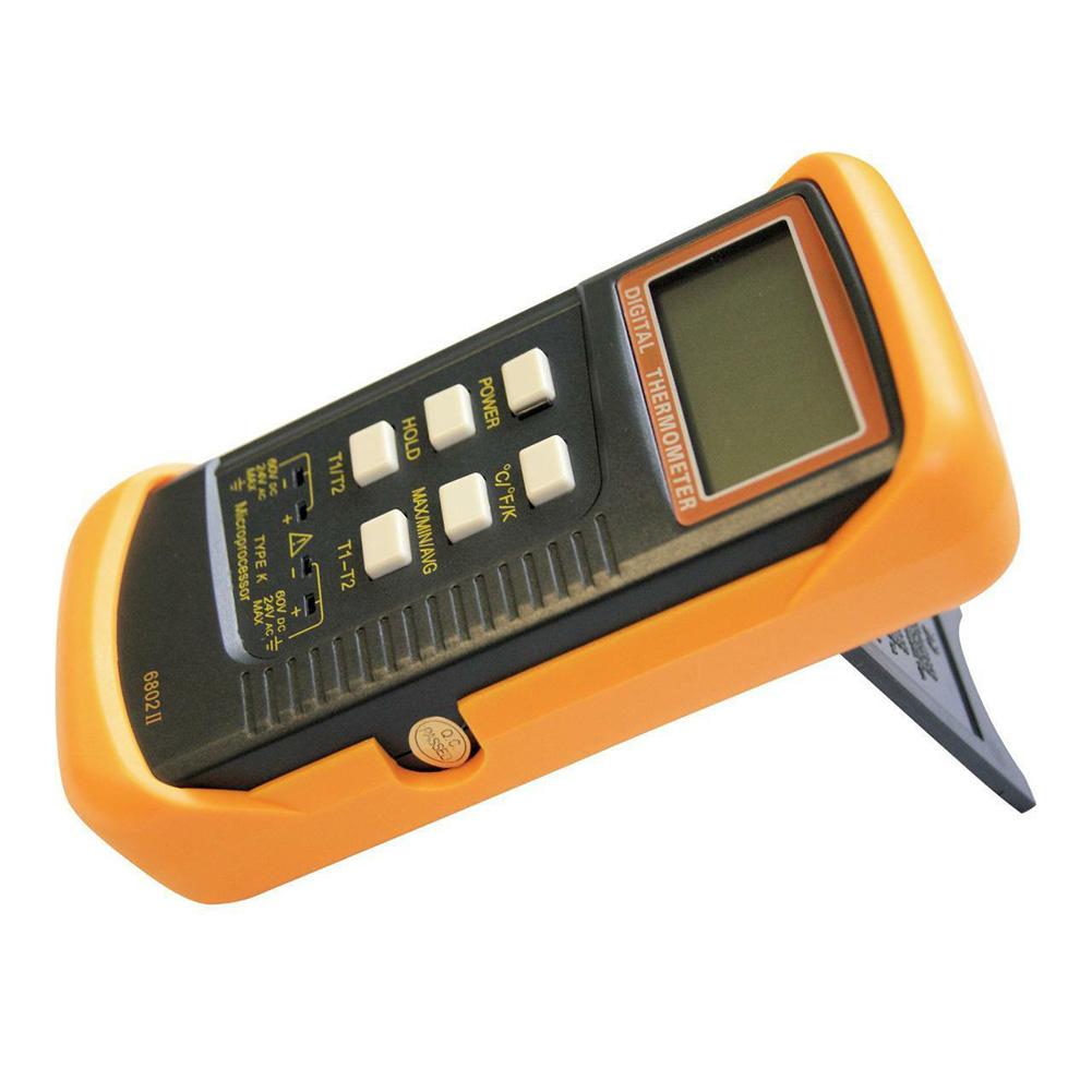 2 Sensors Thermocouple Thermometer & Probe Measurement -50°C To 1300°C